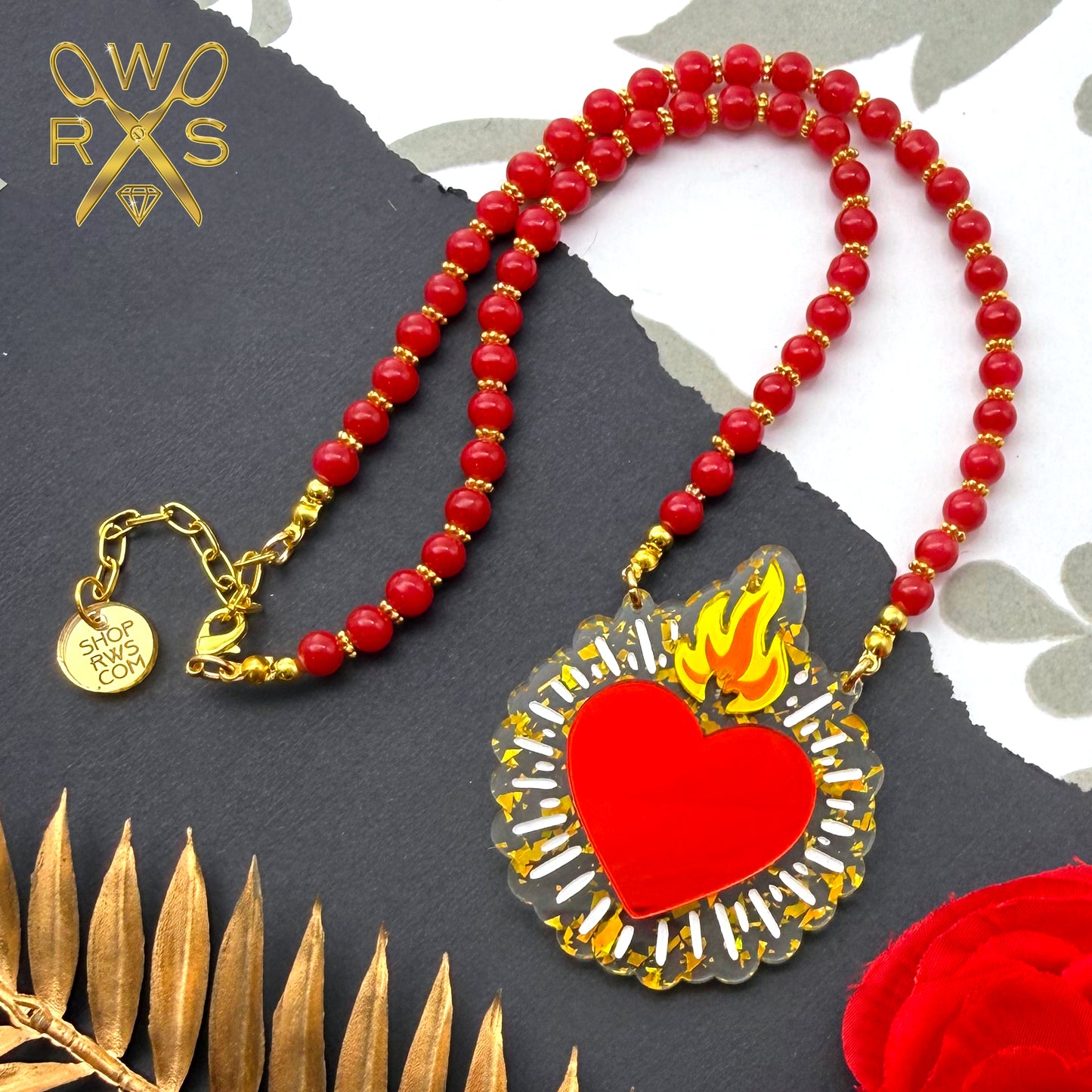 Blazing Heart Necklace