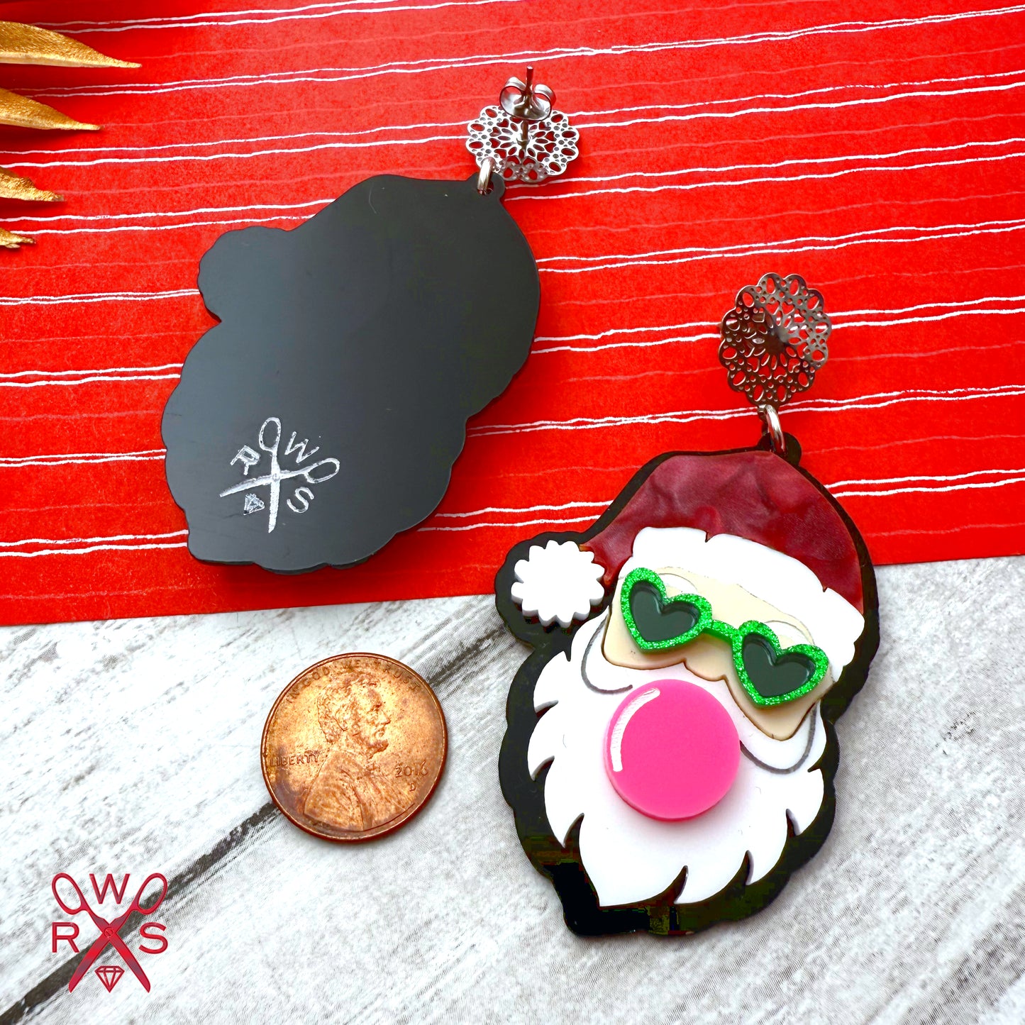 Bubblegum Santa Dangles