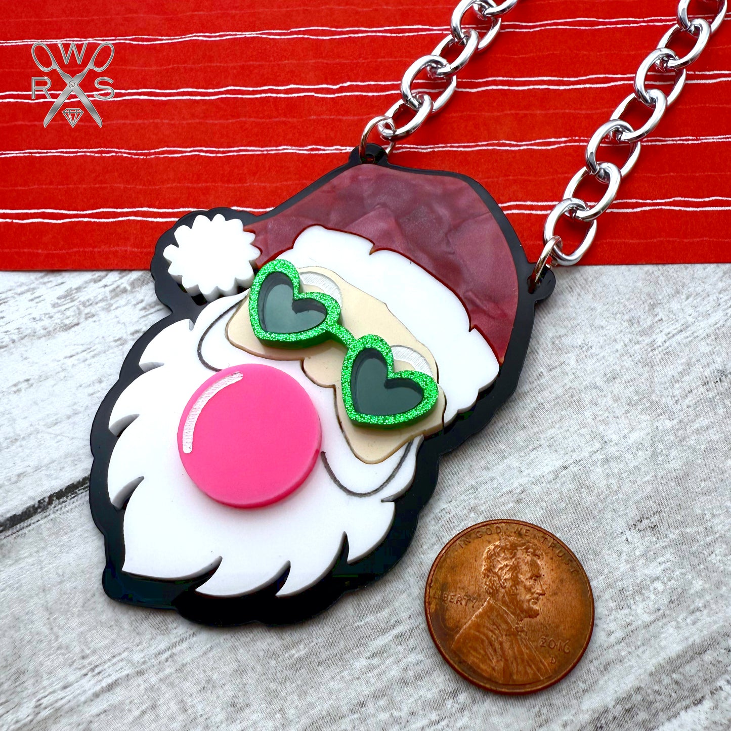 Bubblegum Santa Necklace