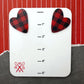 Buffalo Plaid Heart Statement Studs