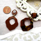 Flirty Dangles in Brown Swirl