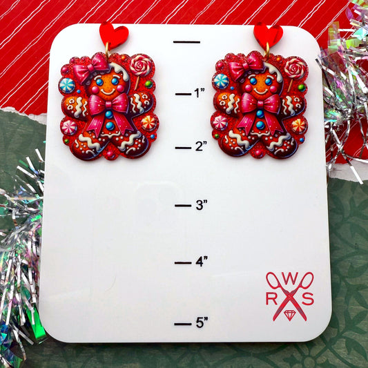 Glitter Gingerbread Dangles