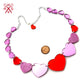 Heartstrings Necklace in Pink and Red