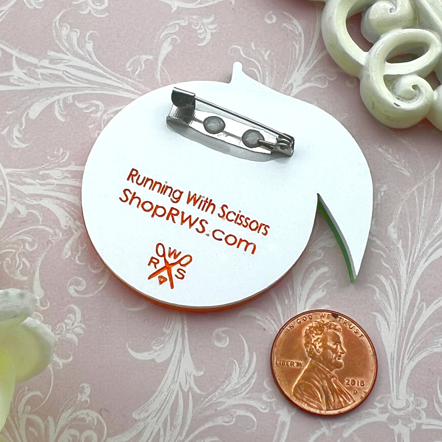 I Can Pick My Own Orange Laser Cut Acrylic Brooch