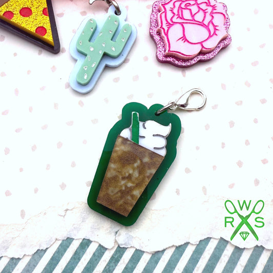 Iced Coffee Bestie Charm