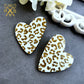 I Love Leopard Statement Studs in Gold