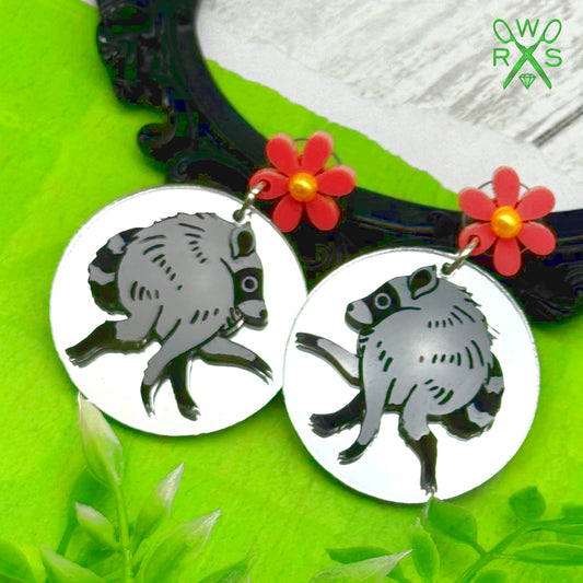 Everyone's Favorite Raccoon Earrings