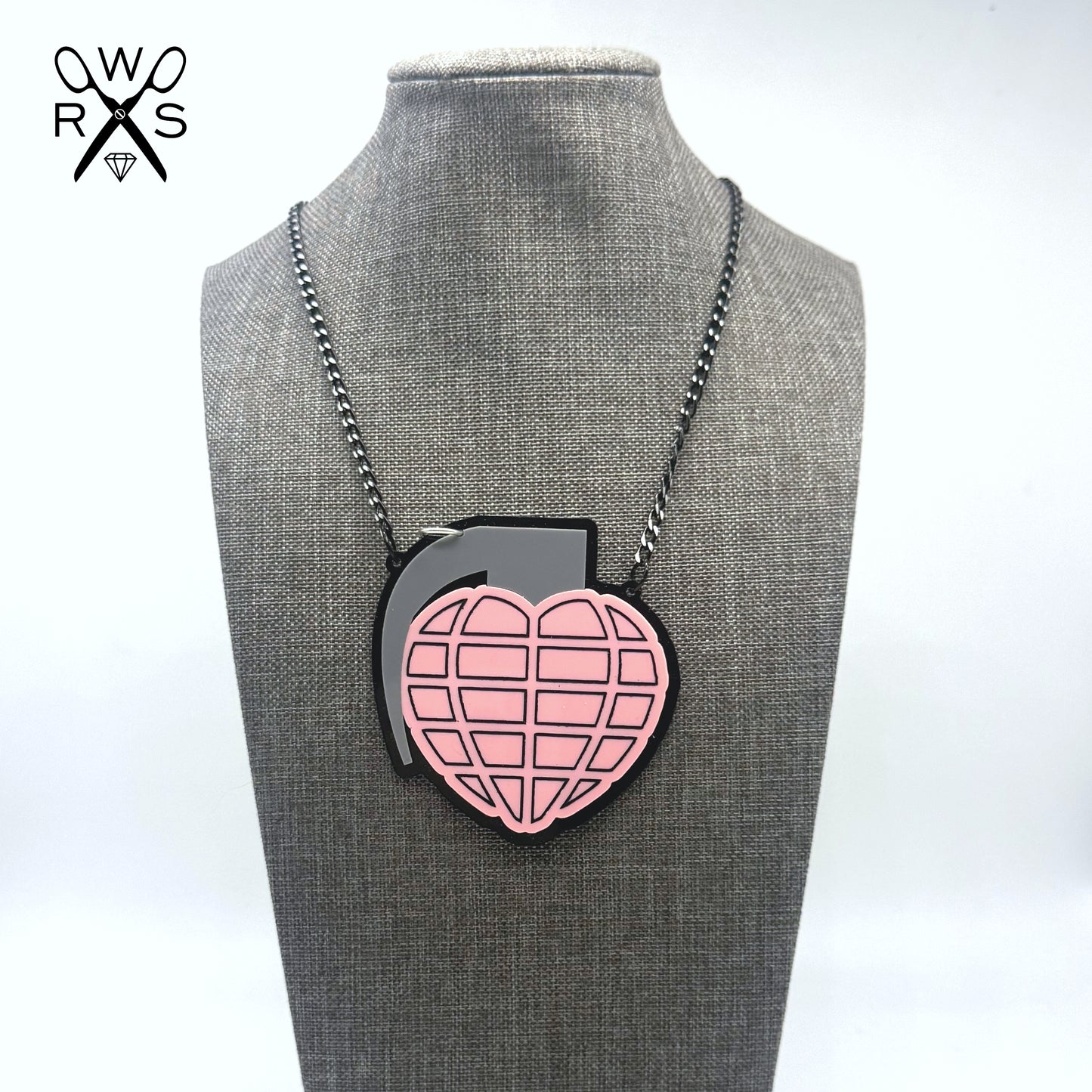 Love Bomb Necklace in Pastel Pink