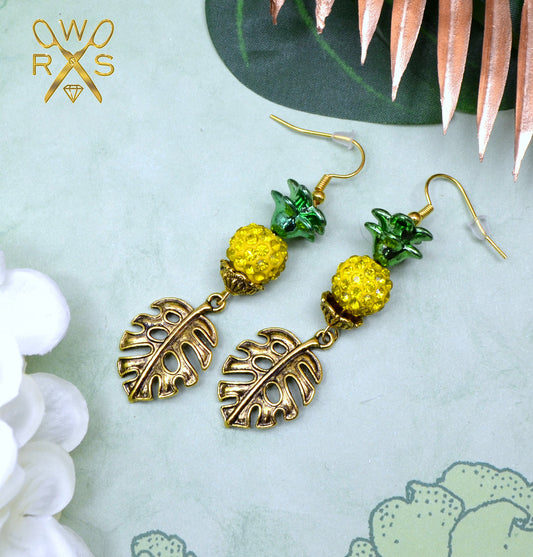 SALE Luau Pineapple Dangles - Laser Cut Acrylic Earrings