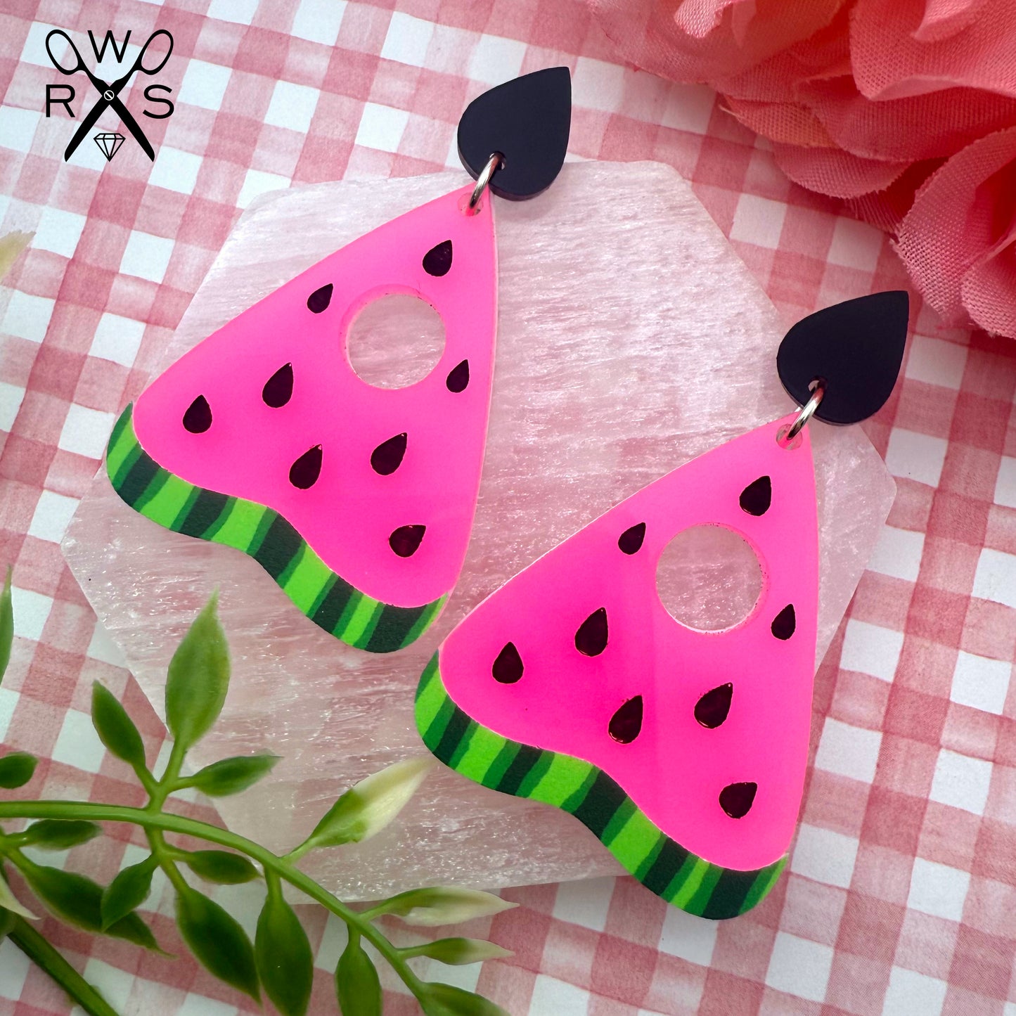 Watermelon Planchette Dangles