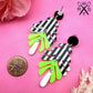 Aspen Dangles in Stripes and Neon Yellow