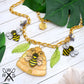 Back to the Hive Bee Charm Necklace - Laser Cut Acrylic