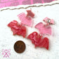 Batty Trio Dangles in Pink