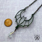 Batty Babe Necklace in White Web and Black
