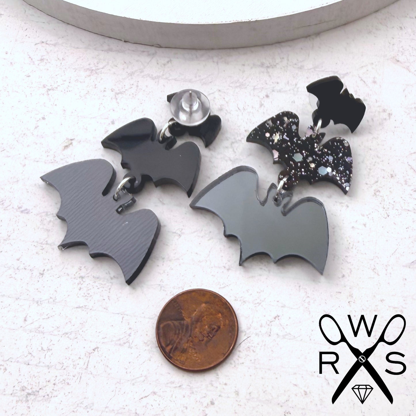 Batty Trio Dangles in Black