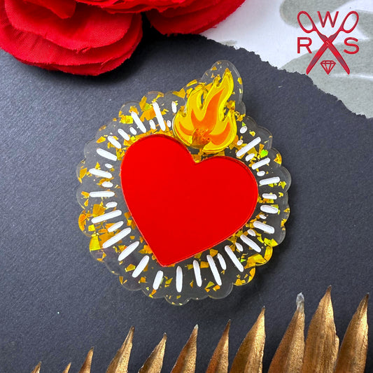 Blazing Heart Pin