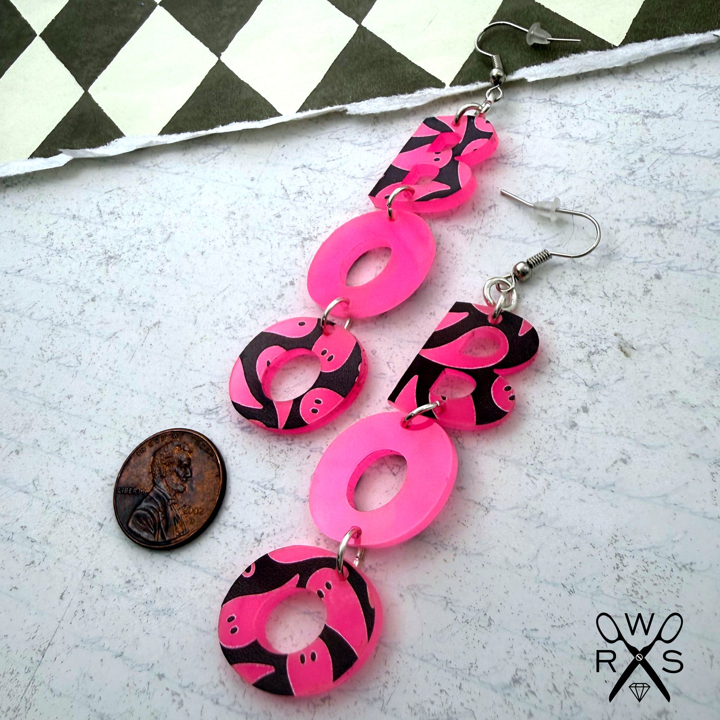 Boo Dangles in Pink Glow-in-the-Dark Ghosts