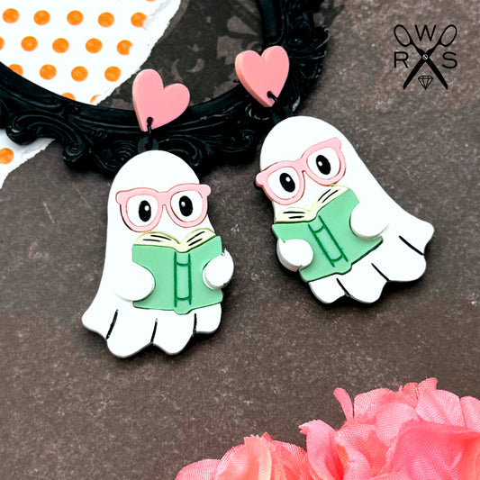 Bookish Ghost Dangles