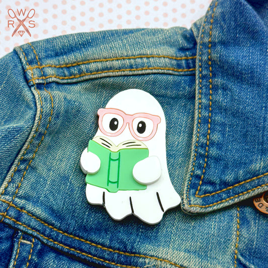 Bookish Ghost Pin