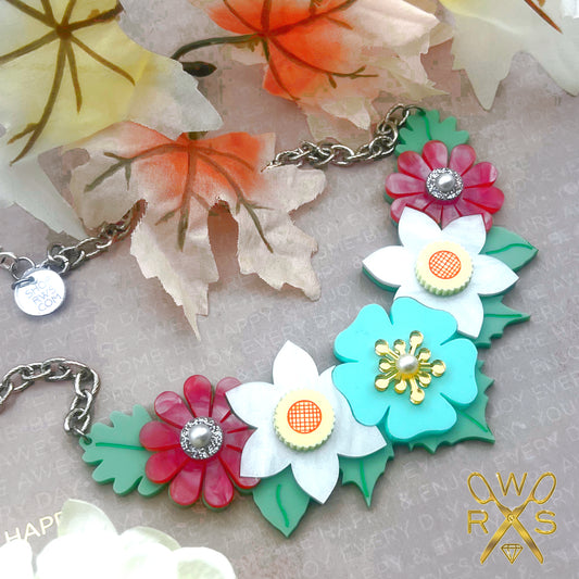 Buy Yourself Flowers Bib Necklace Pastels