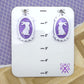 Cameo Cottontail Dangles in Purple Confetti