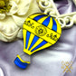 Carried Away Hot Air Balloon Brooch in Laser Cut Acrylic