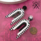 Cascade Dangles in Black and White Stripe
