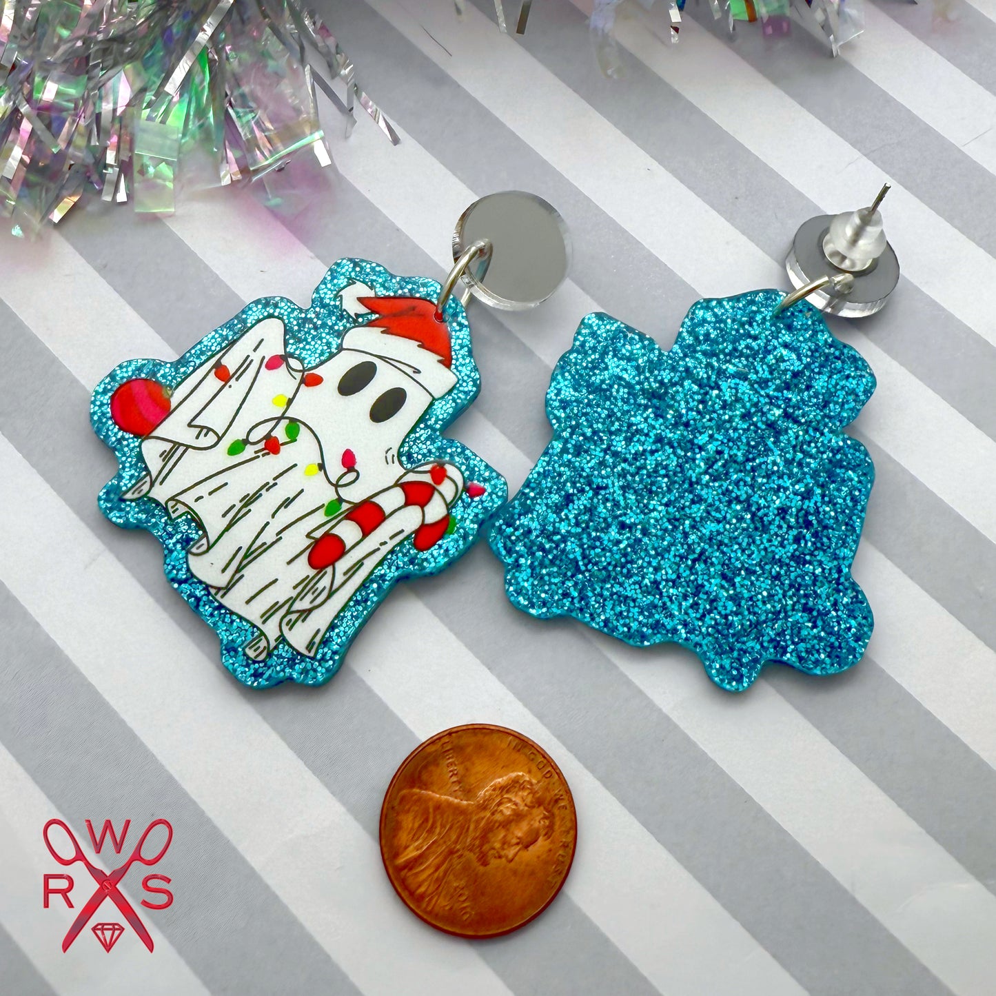 Christmas Ghost Dangles