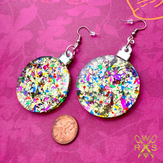 Confetti Ornament Dangles in Laser Cut Acrylic