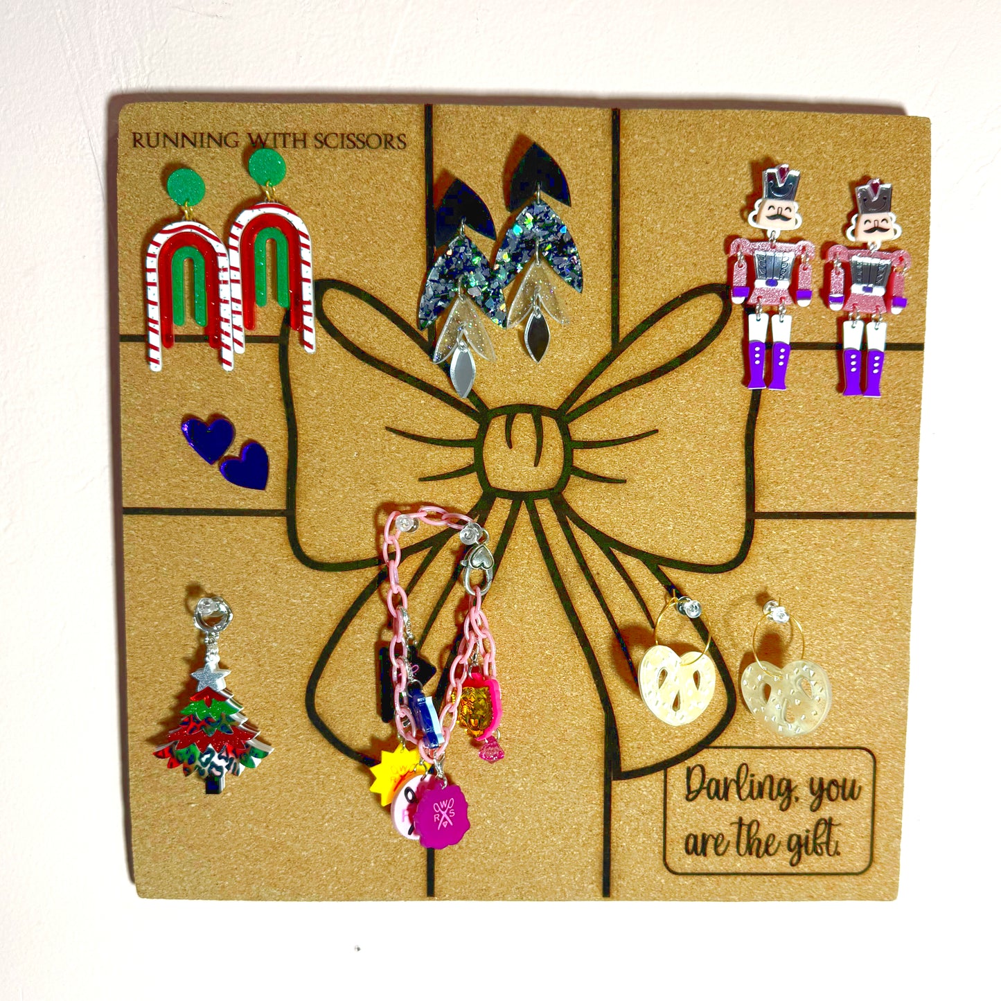 Cork Earring Display Board You Choose the Print