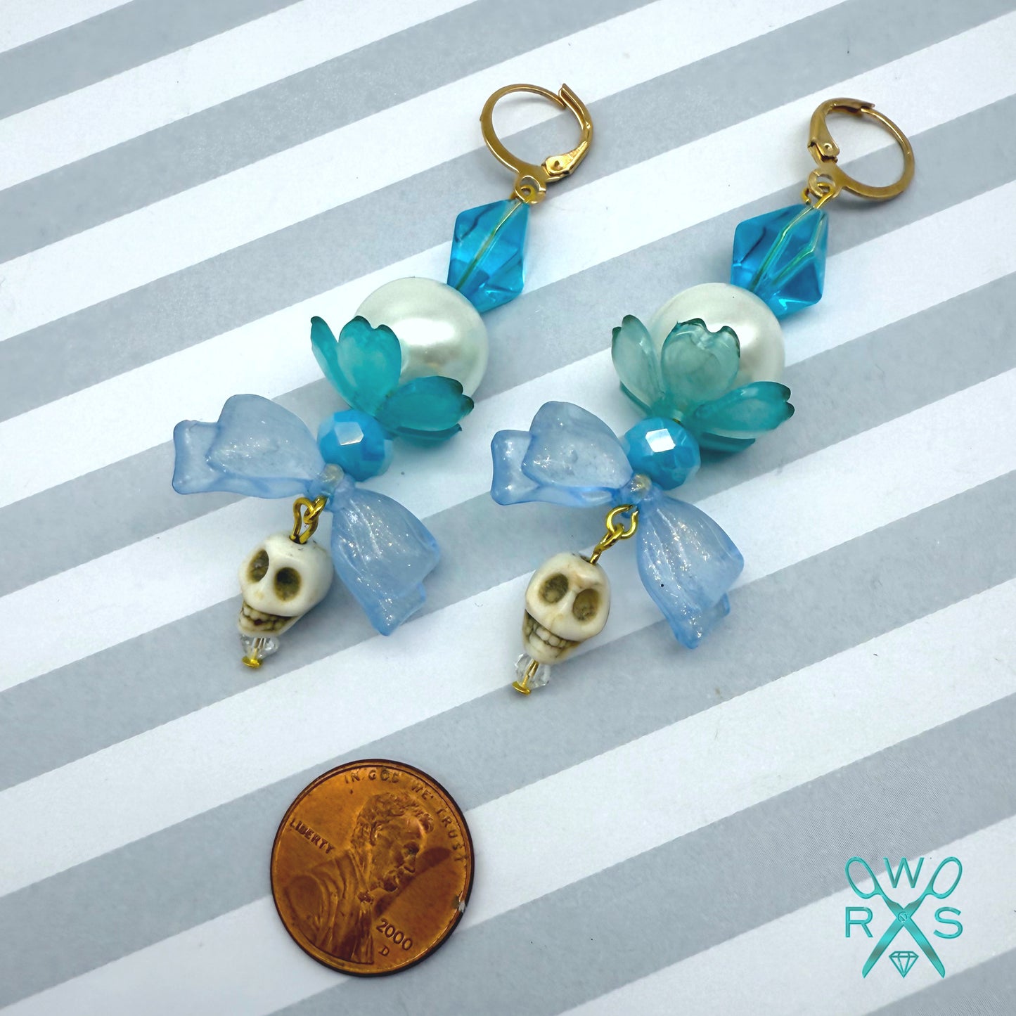 Cotton Candy Crush Dangles in Blue