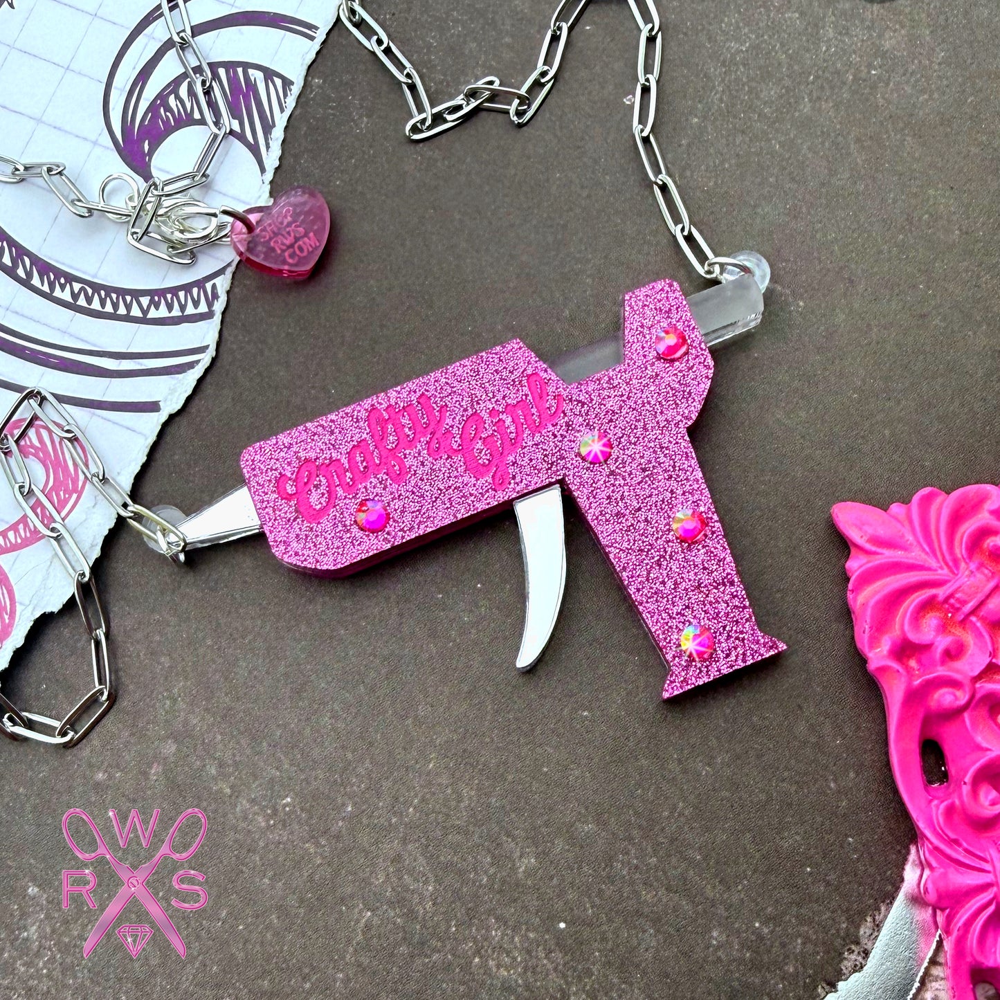 Crafty Girl Glue Gun Necklace