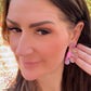 Darling Daisy Statement Studs in Peach and Berry