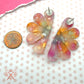 Darling Daisy Statement Studs in Peach and Berry