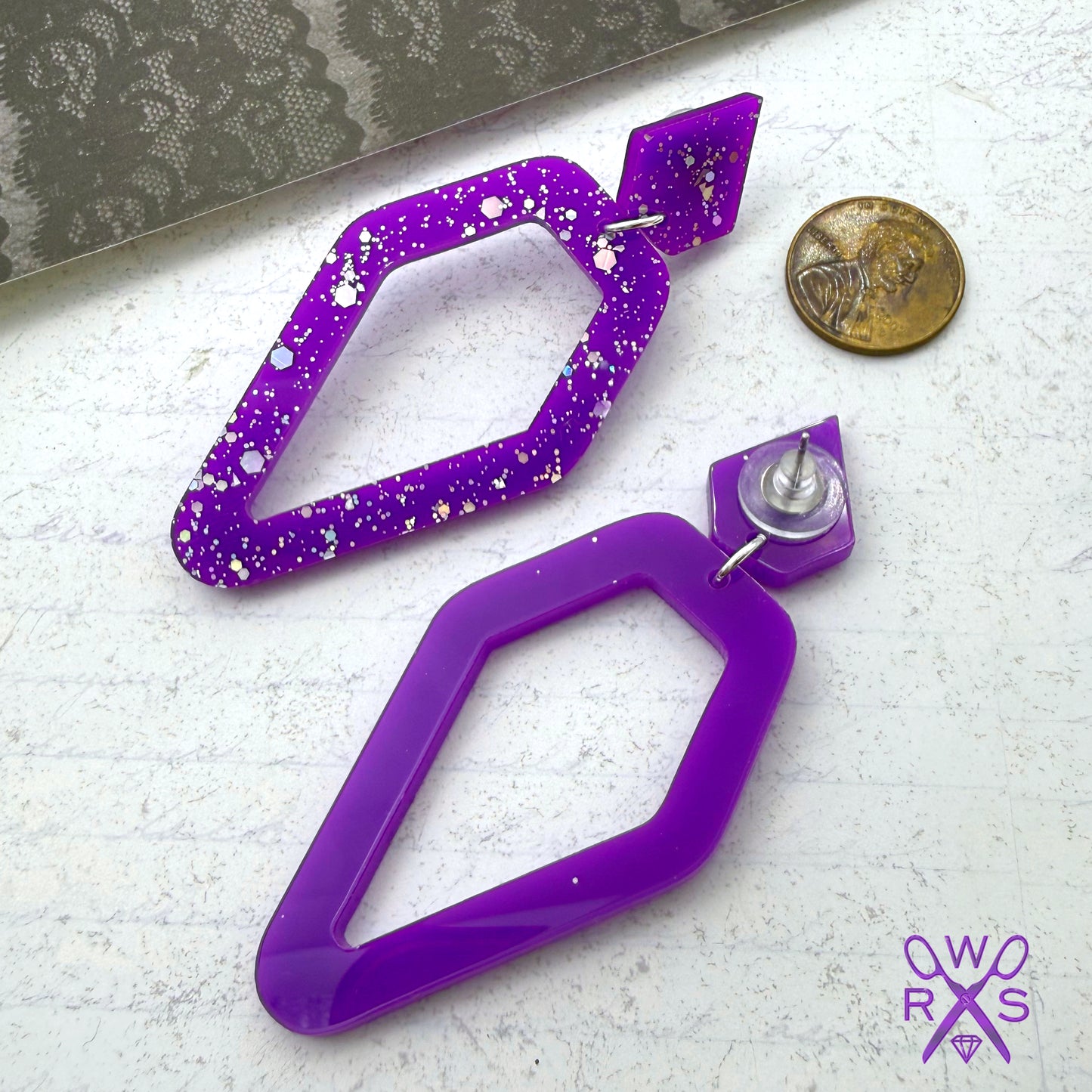 Deadly Dangles in Purple Sparkle