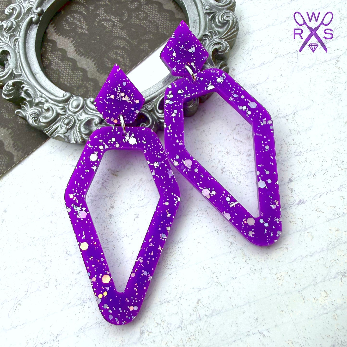 Deadly Dangles in Purple Sparkle