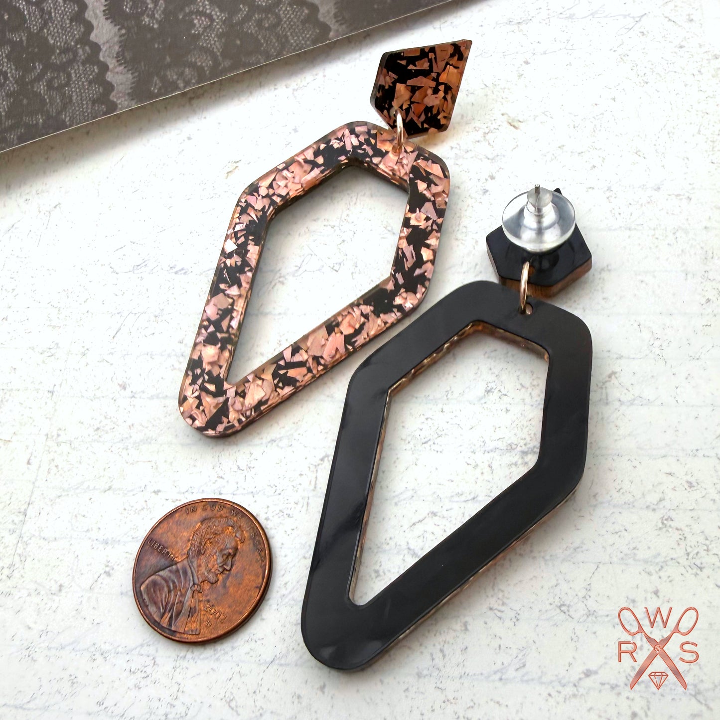 Deadly Dangles in Rose Gold Foil
