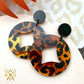 Diamond Eye Dangles in Leopard