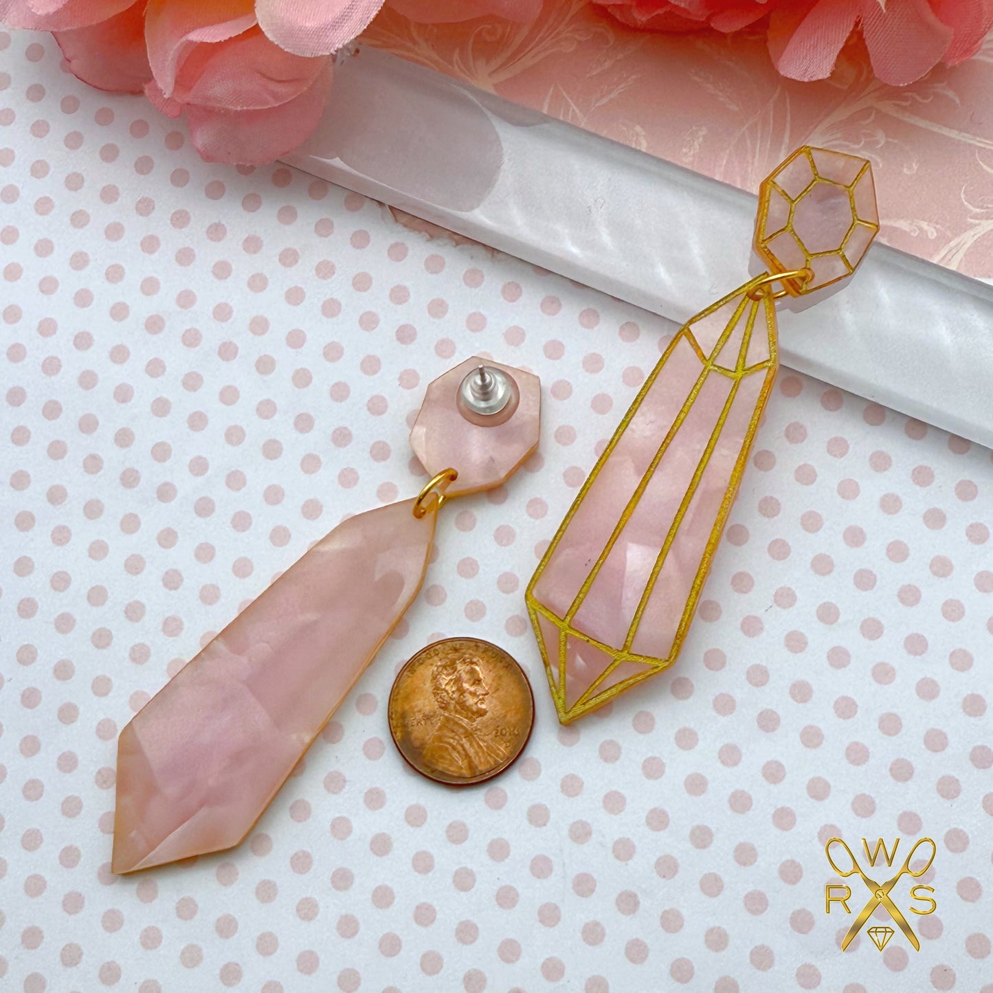 Dreamstone Dangles in Pink Swirl