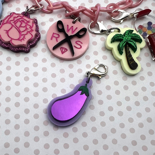 Eggplant Bestie Charm