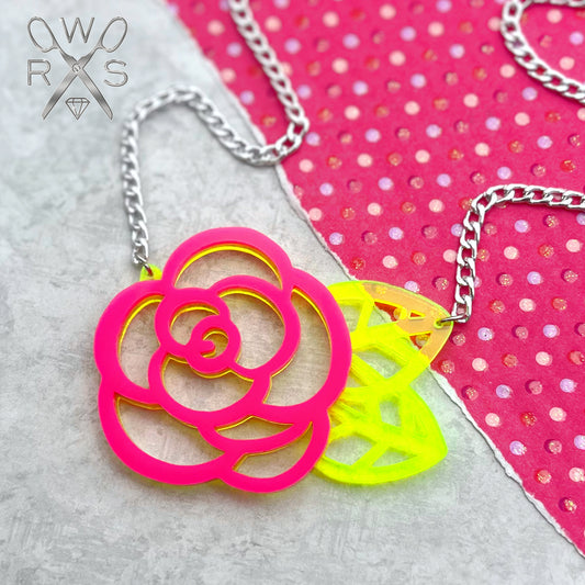 Electric Rose Necklace