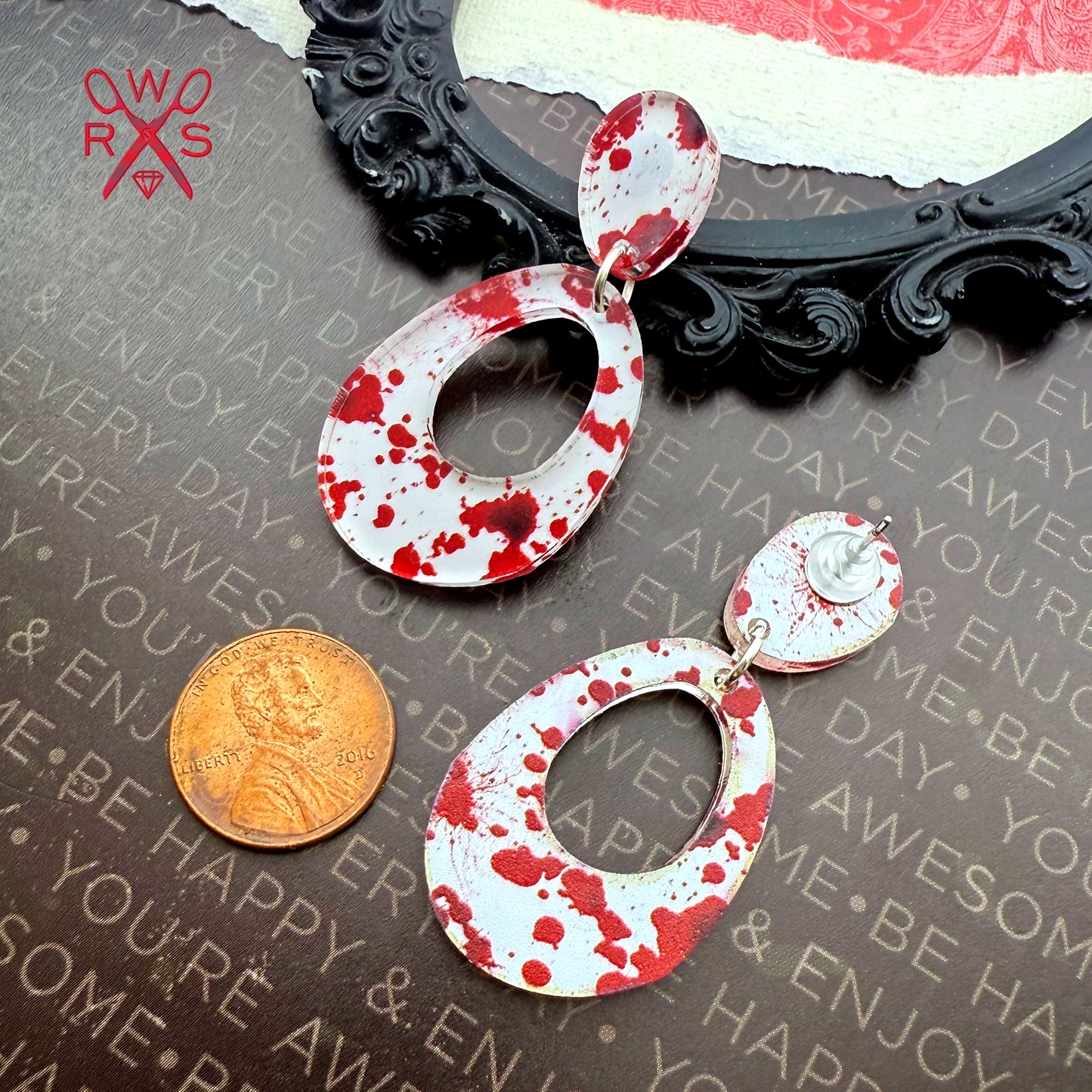 Everyday Dangles in Blood Splatter