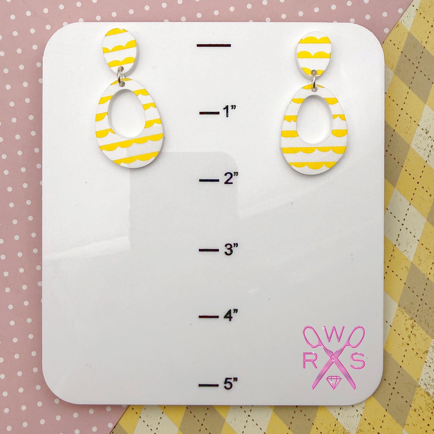 Everyday Dangles in Buttery Yellow Stripes
