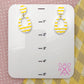 Everyday Dangles in Buttery Yellow Stripes