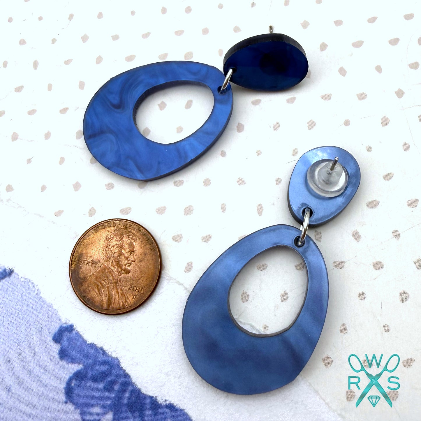Everyday Dangles in Navy Blue Pearl