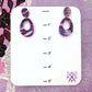 Everyday Dangles in Purple and Gold Swirl
