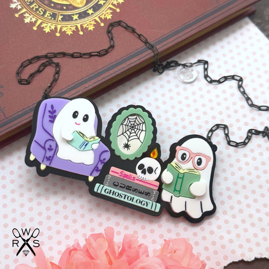 Ghost Book Club Necklace