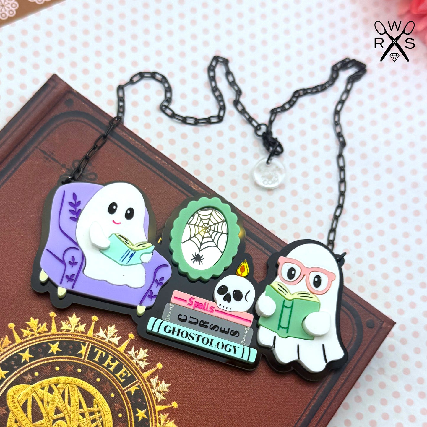 Ghost Book Club Necklace