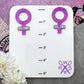 GRL PWR Statement Studs in Glitter Purple