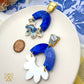 Happy Bloom Dangles in Geode Print